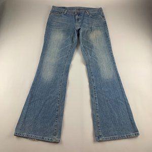 American Eagle Light Wash Denim Retro Hipster Flare Jeans 10R